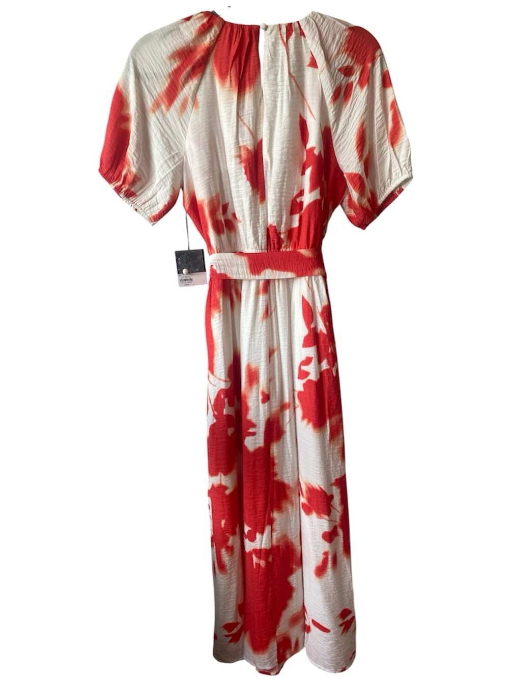 Simply Vera Wang Shirred Flowy Puff Sleeve Maxi Dress Floral Modest  NWT size M - Picture 5 of 14